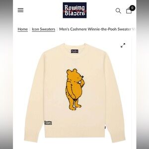 Rowing Blazers White Sweater with Winnie the Pooh